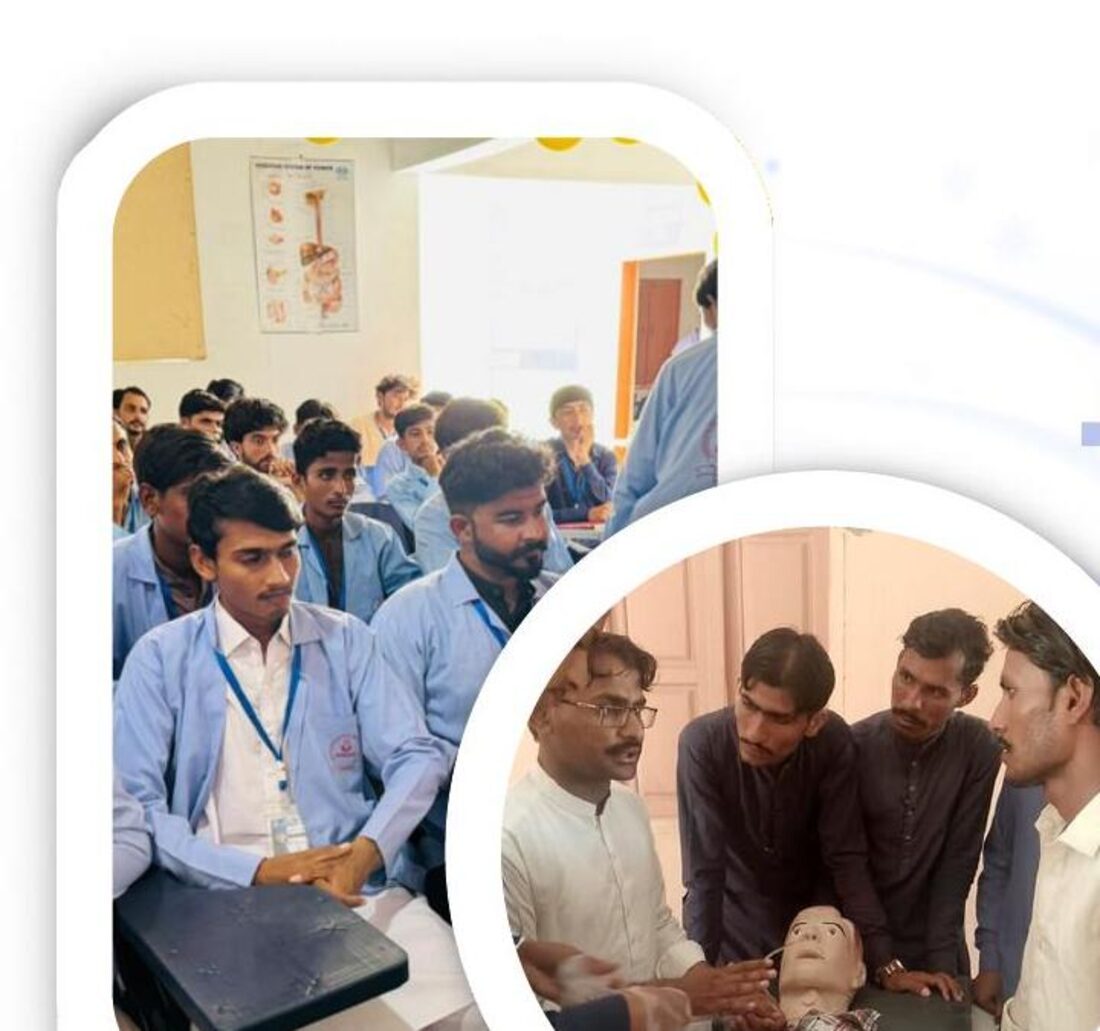 Paramedic training class at Ali Murad Shah Institute